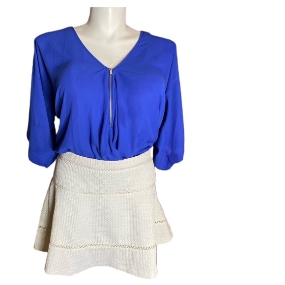 Banana Republic White Jacquard Flare Skirt - Picture 3 of 8